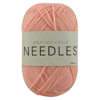 Needles Acrylic Knitting Yarn 8 Ply, 100g Ball, APRICOT