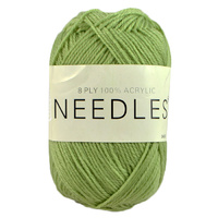 Needles Acrylic Knitting Yarn 8 Ply, 100g Ball, SAGE GREEN