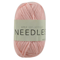 Needles Acrylic Knitting Yarn 8 Ply, 100g Ball, LOLLY PINK