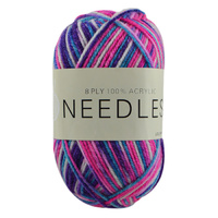 Needles Acrylic Knitting Yarn 8 Ply, 100g Ball, MULTI LOLLYPOP