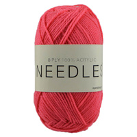 Needles Acrylic Knitting Yarn 8 Ply, 100g Ball, WATERMELON
