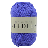Needles Acrylic Knitting Yarn 8 Ply, 100g Ball, MAUVE