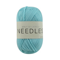 Needles Acrylic Knitting Yarn 8 Ply, 100g Ball, ICY BLUE