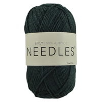 Needles Acrylic Knitting Yarn 8 Ply, 100g Ball, CHARCOAL