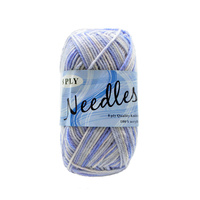 Needles Acrylic Knitting Yarn 8 Ply, 100g Ball, MULTI PURPLE HAZE