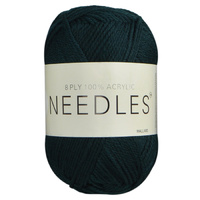 Needles Acrylic Knitting Yarn 8 Ply, 100g Ball, MALLARD
