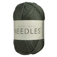 Needles Acrylic Knitting Yarn 8 Ply, 100g Ball, LEAD
