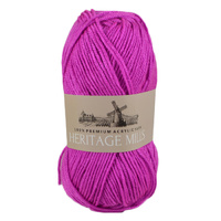 Heritage mills Supersoft Acrylic Knitting Yarn 8ply, 100g Ball, MULBERRY 