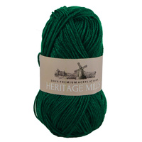 Heritage mills Supersoft Acrylic Knitting Yarn 8ply, 100g Ball, FOREST GREEN 
