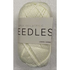Needles Acrylic Knitting Yarn 8 Ply, 100g Ball, LEMON SORBET