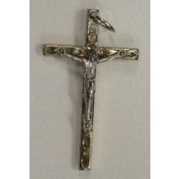 Crucifix 40mm Silver Tone Metal Crucifix Pendant, Quality Crucifix Made in Italy