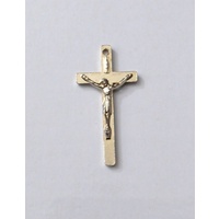 Crucifix, 30mm Metal Cross &amp; Corpus, Silver Tone Pendant, A Quality Item Made in Italy