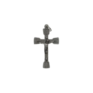 Crucifix, 40mm Silver Tone Metal Crucifix Pendant, A Quality Item Made in Italy