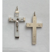 Crucifix, 45mm Metal Backed Luminous Crucifix Pendant, AAA Quality Made in Italy