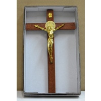Made in Italy Wood With Plastic Corpus Crucifix 250mm x 150mm New Boxed