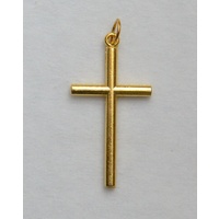 Gold Tone Metal Cross, 40mm, A Quality Cross Made In Italy