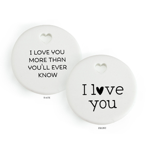 I LOVE YOU Heartfelt Ceramic Token, 35mm Diameter