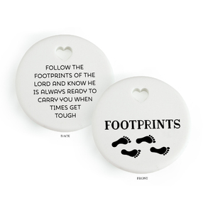 FOOTPRINTS Heartfelt Ceramic Token, 35mm Diameter