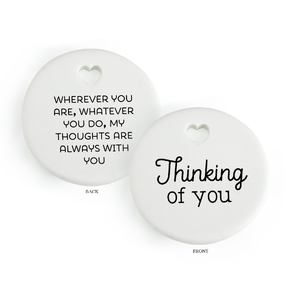 THINKING OF YOU Heartfelt Ceramic Token, 35mm Diameter