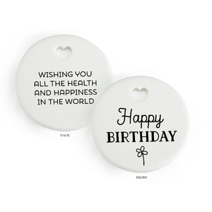 HAPPY BIRTHDAY Heartfelt Ceramic Token, 35mm Diameter