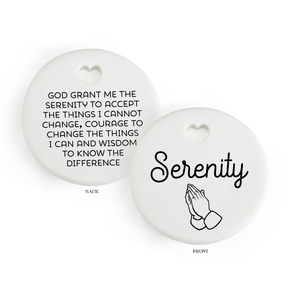 SERENITY Heartfelt Ceramic Token, 35mm Diameter