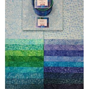 Batik Australia DESIGNERS PALETTE B, Colour Wheel Roll, 40 x 2 1/2&quot; Strips - LIMITED STOCK