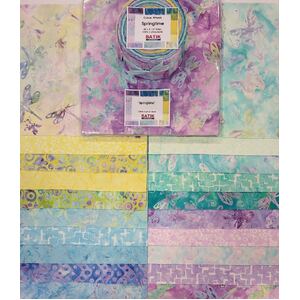 Batik Australia SPRINGTIME Colour Wheel Roll, 40 x 2 1/2" Strips - LIMITED STOCK