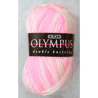 Crucci Olympus Knitting Yarn 100% Acrylic 8 Ply, 100g Ball #16 SOFT PINKS