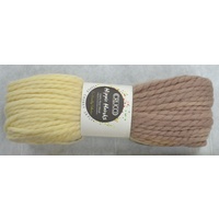 Crucci Hippie Hanks Knitting Yarn 100% Pure Wool 18 Ply, 100g Hanks #49 NATURALS