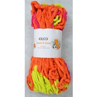 Crucci Slouch &amp; Couch #158 TUTTI FRUTTI, Knitting Yarn Polyester Chenille 20 Ply 100g Hank