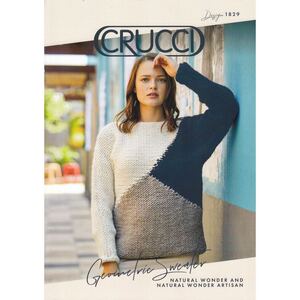 Geometric Sweater Crucci Knitting Pattern 1829 for 18 Ply Yarns