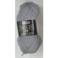 Crucci Angelina Knitting Yarn 80% Wool, 20% Mohair, 8 Ply 50g Ball, SILVER