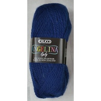 Crucci Angelina Knitting Yarn 80% Wool, 20% Mohair, 8 Ply 50g Ball, NAVY BLUE