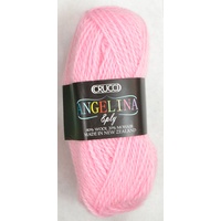 Crucci Angelina Knitting Yarn 80% Wool, 20% Mohair, 8 Ply 50g Ball, PINK