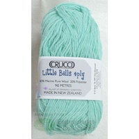 Crucci Little Bells Knitting Wool, 80% Wool, 20% Polyester 4 Ply 50g Ball Baby Aqua