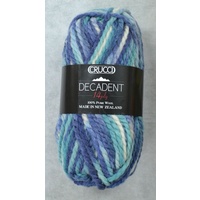 Crucci Decadent Knitting Yarn, 100% Pure Wool, 14 Ply, 50g Ball #40 LAKESIDE