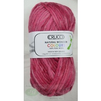 Crucci Natural Wonder Colours Knitting Yarn, 100% Pure Wool, 100g Ball #51 RED