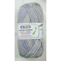 Crucci Natural Wonder Colours Knitting Yarn, Pure Wool, 18 Ply, 100g Ball #53 SILVER