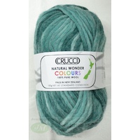 Crucci Natural Wonder Colours Knitting Yarn, Pure Wool, 18 Ply, 100g Ball #58 GREEN