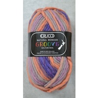 Crucci Natural Wonder Groove Knitting Yarn Pure Wool 18 Ply 100g Ball #4 PURPLE RAVE