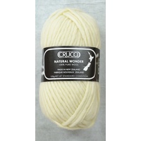 Crucci Natural Wonder Knitting Yarn, Pure Wool, 18 Ply, 100g Ball #31 CREAM
