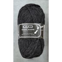 Crucci Natural Wonder Knitting Yarn, Pure Wool, 18 Ply, 100g Ball #37 CHARCOAL