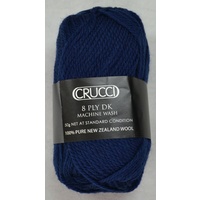 Crucci 8 Ply DK Knitting Yarn 100% Pure New Zealand Wool, 50g Ball, NEW NAVY