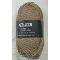 Crucci 8 Ply DK Knitting Yarn Pure New Zealand Wool, 50g Ball, #95 TAUPE