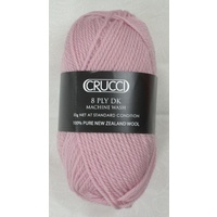 Crucci 8 Ply DK Knitting Yarn 100% Pure New Zealand Wool, 50g Ball, Rosequarts #109