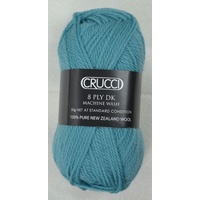 Crucci 8 Ply DK Knitting Yarn 100% Pure New Zealand Wool, 50g Ball, LIMPET SHELL #110