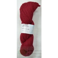 Woolly Crafty Knitting Yarn 100% Pure Wool 8 Ply, 100g Hanks #13 WINE