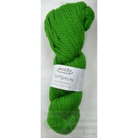 Woolly Crafty Knitting Yarn 100% Pure Wool 8 Ply, 100g Hanks #17 KELLY GREEN