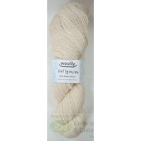 Crafty Marles Knitting Yarn, Pure Wool 8 Ply, 100g Hank #41 PLATINIUM WHITE
