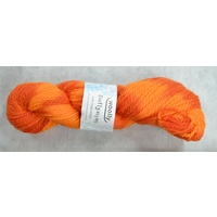 Woolly Crafty Prints Knitting Yarn, Pure Wool 8 Ply, 100g Hanks #60 FIRE ORANGE